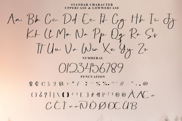 Handwriting Font PNG with transparent background - Preview 5