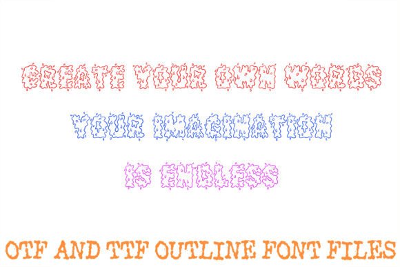Messy Splatter Font PNG with transparent background - Preview 2