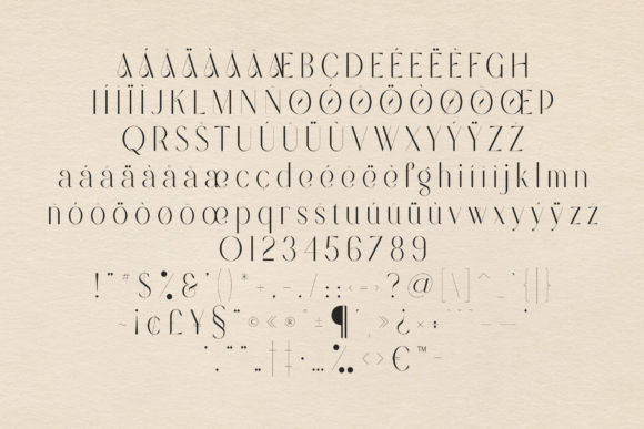Modern Heritage Font PNG with transparent background - Preview 4
