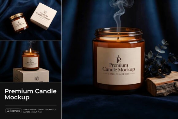 Premium Candle Mockup