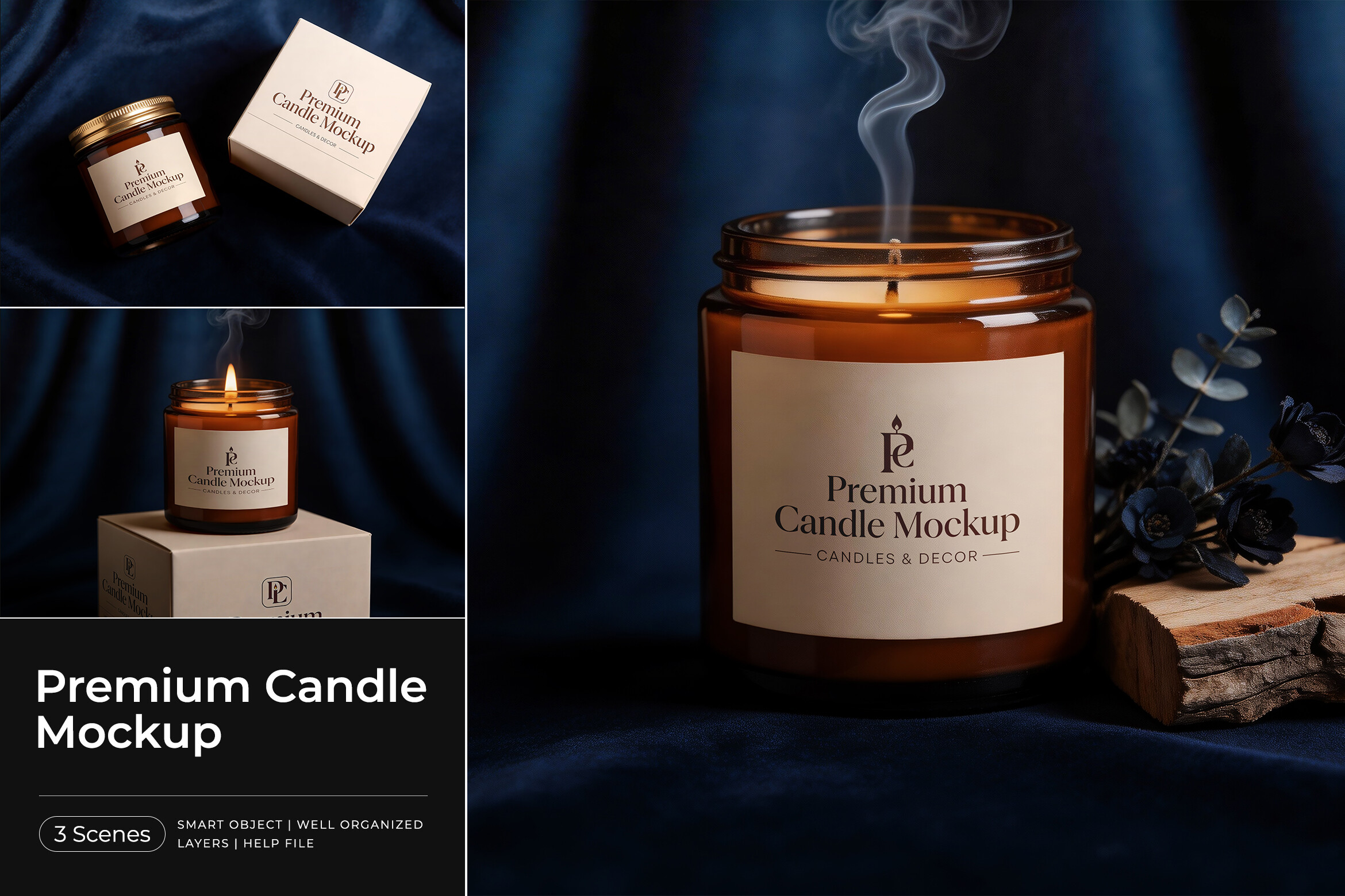Premium Candle Mockup