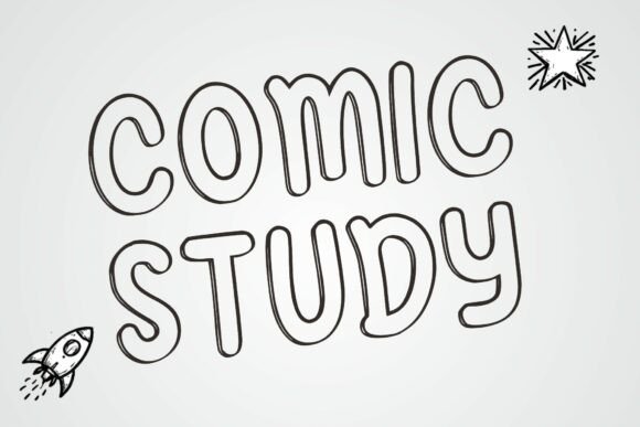 Scribble Vibes Font PNG with transparent background - Preview 1