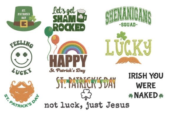 St. Patrick's Day Lucky Embroidery Bundle