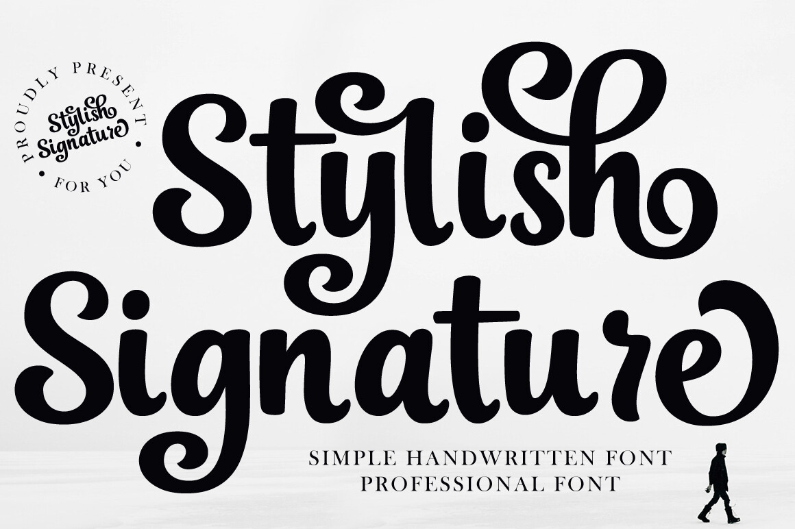 Stylish Signature preview - bold modern signature-style script