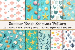 Summer Beach Seamless Pattern Graphic by RevolutionCraft · Creative Fabrica