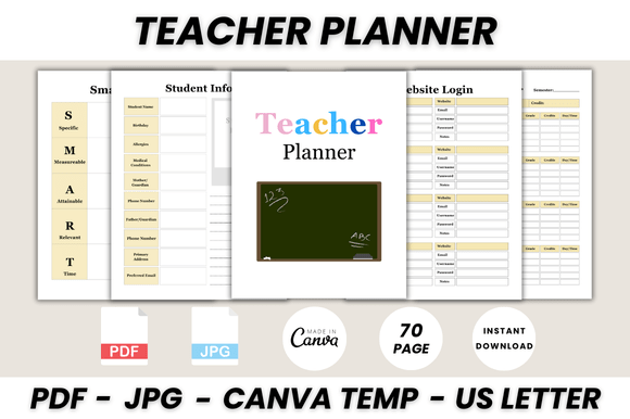 Teacher Planner Canva Template