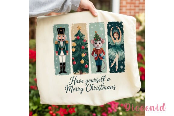 Vintage Christmas Nutcracker Clipart Grafica Illustrazioni Stampabili Di Diceenid