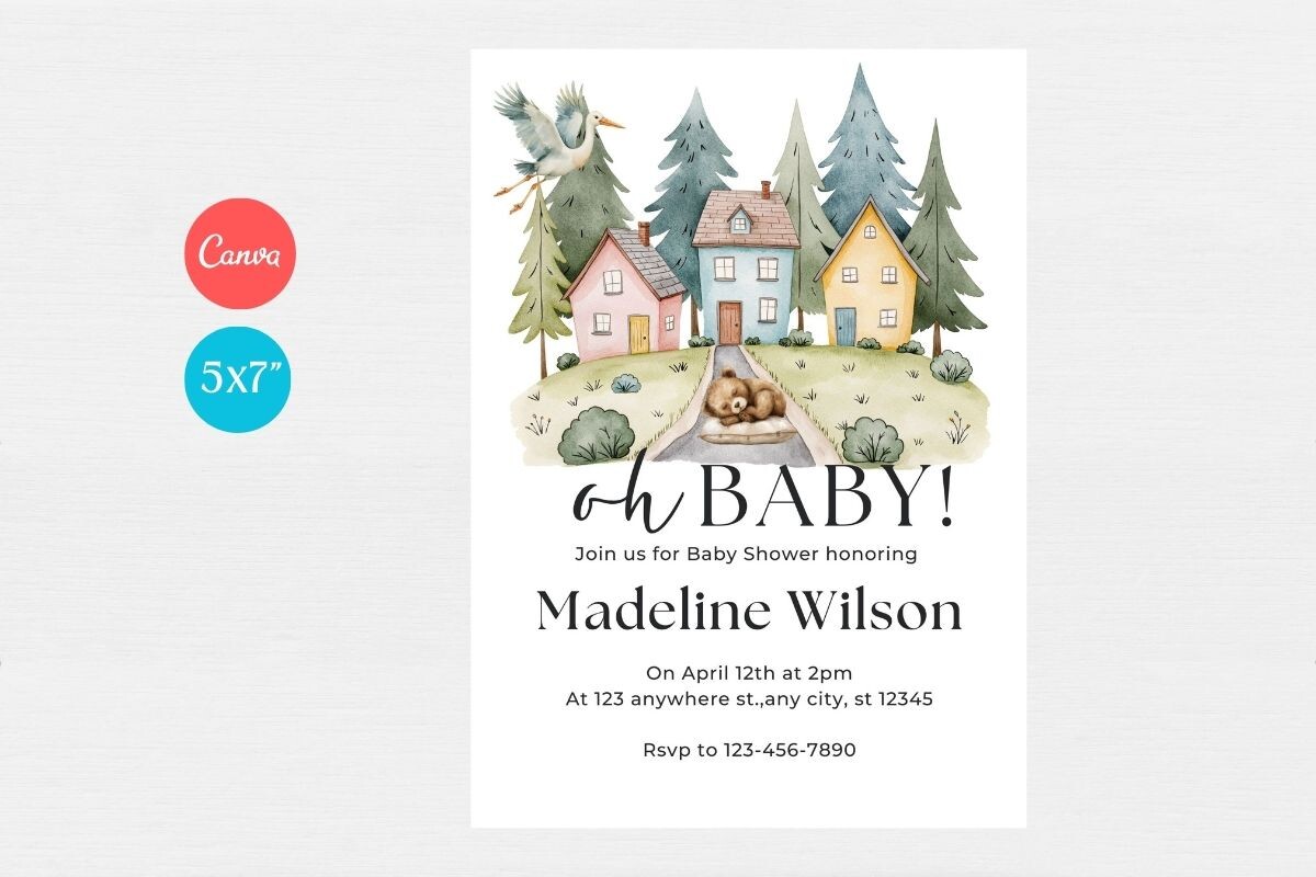 Baby Shower Welcome Sign & Invitation