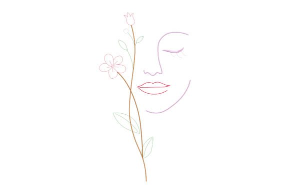 Beautiful Girl with Flower