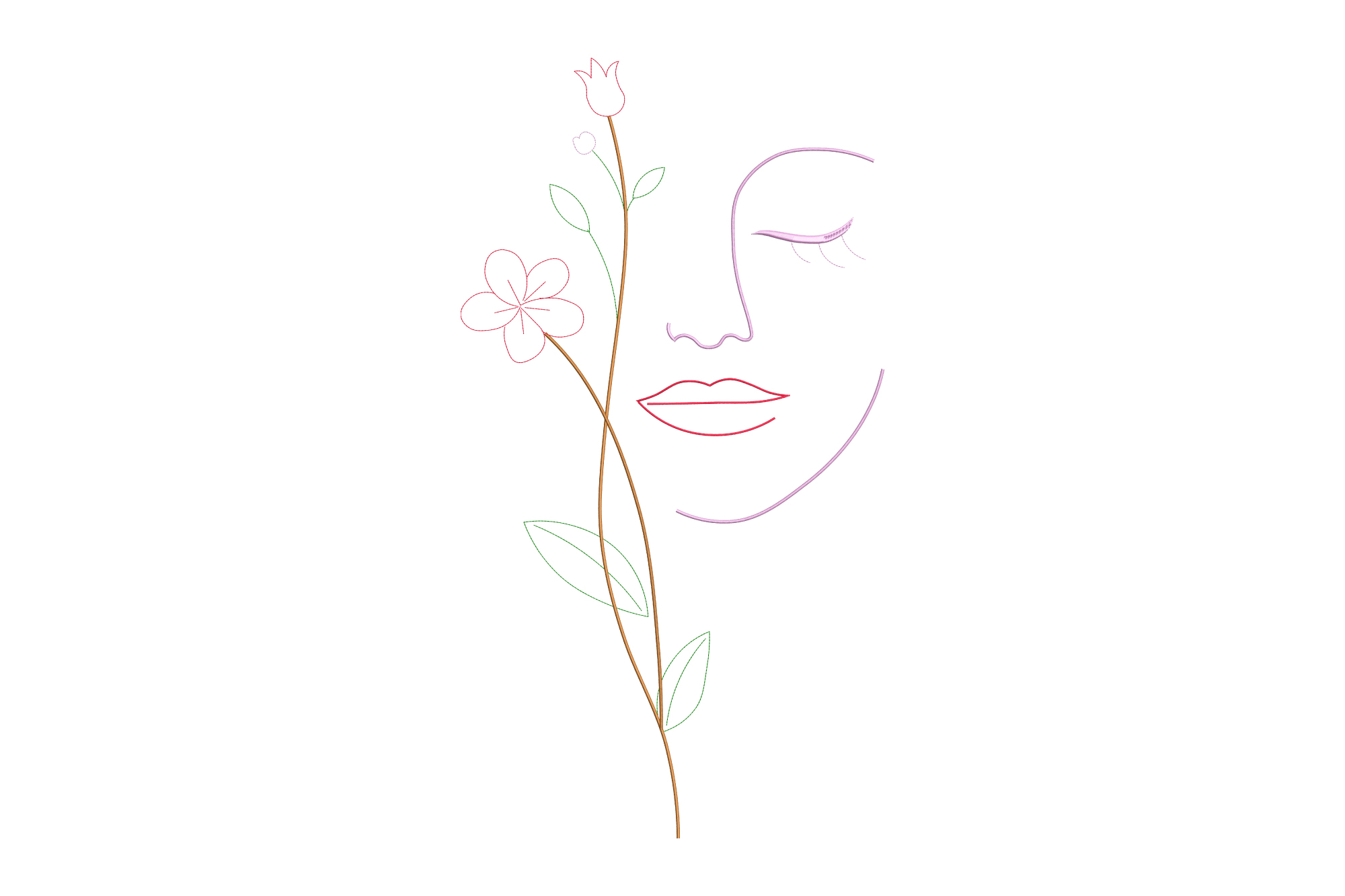 Beautiful Girl with Flower