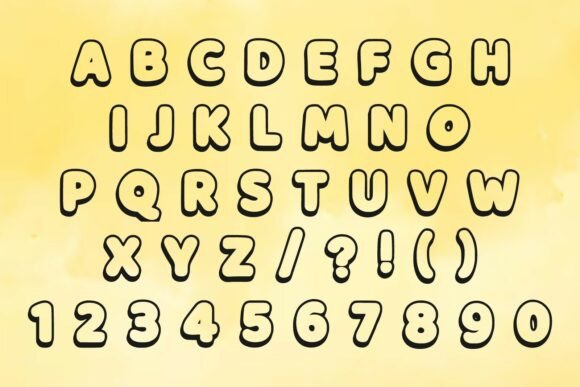 Cookies Cartoon Font PNG with transparent background - Preview 3