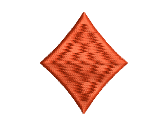 Diamond Playing Card Suit Embroidery