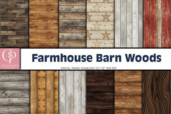 Farmhouse Barn Woods Digital Paper