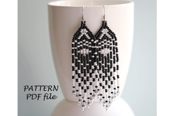 Fringe Earrings Brick Stitch Pattern