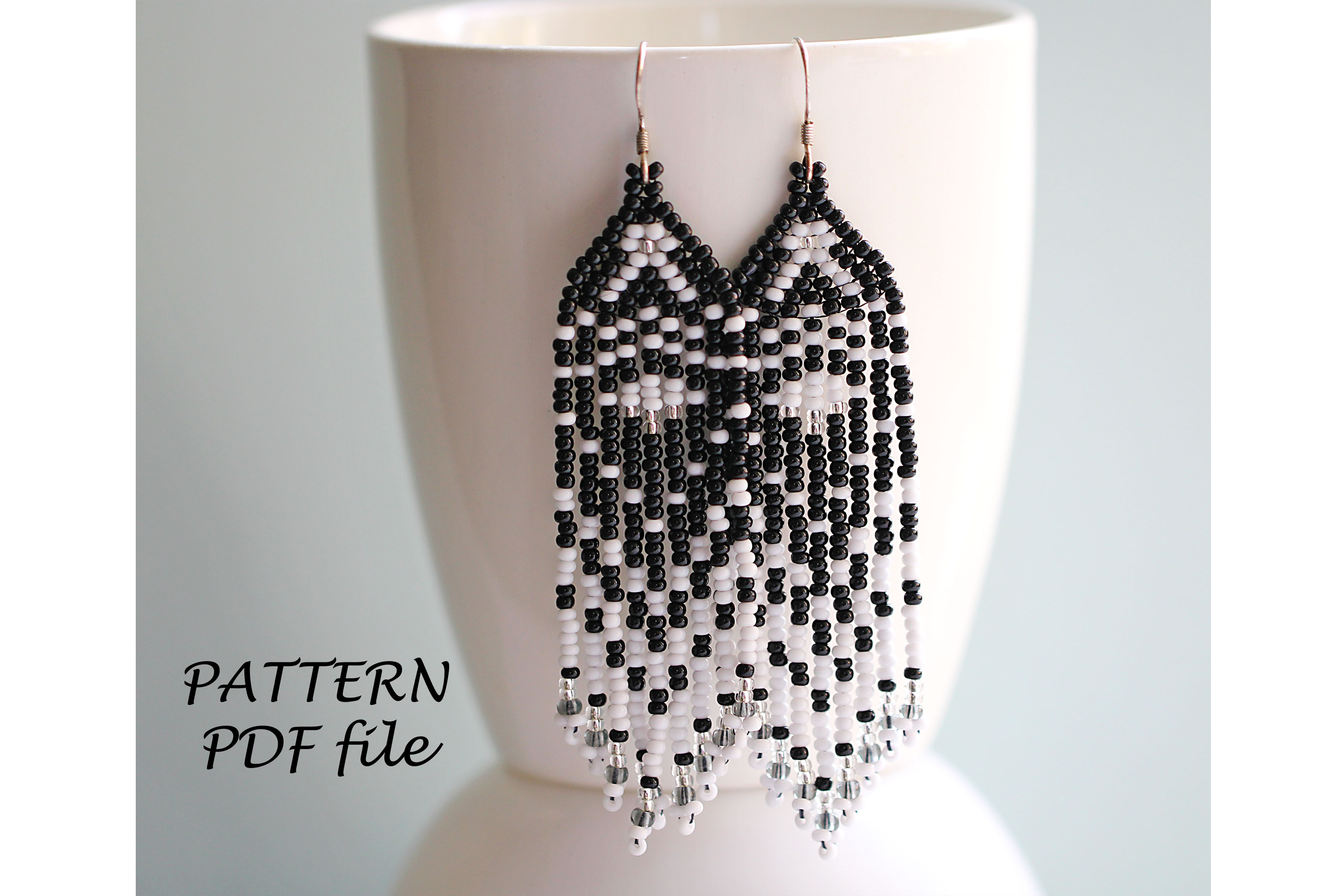 Fringe Earrings Brick Stitch Pattern