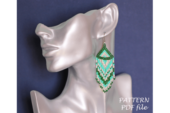 Fringe Earrings Pattern Native Earrings