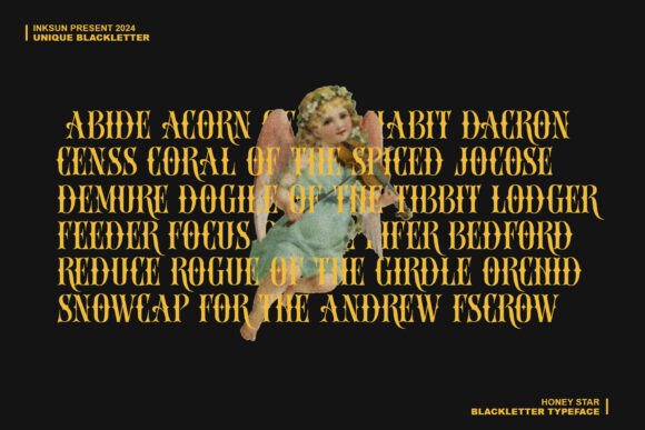 Honey Star Font PNG with transparent background - Preview 1