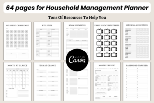 Household Management Planner Canva Temp Graphic by DIGITAL PRINT BOX ...