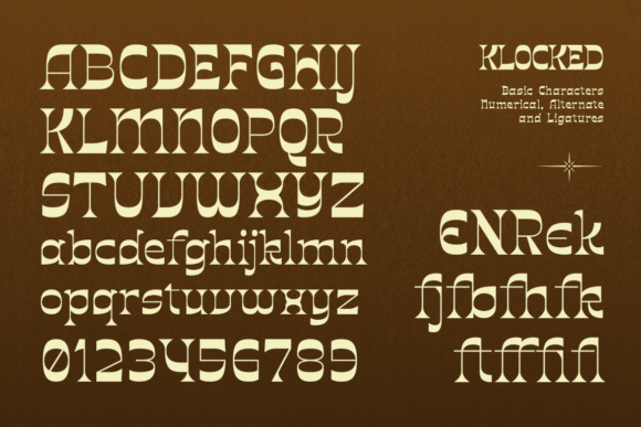 Klocked Font PNG with transparent background - Preview 1