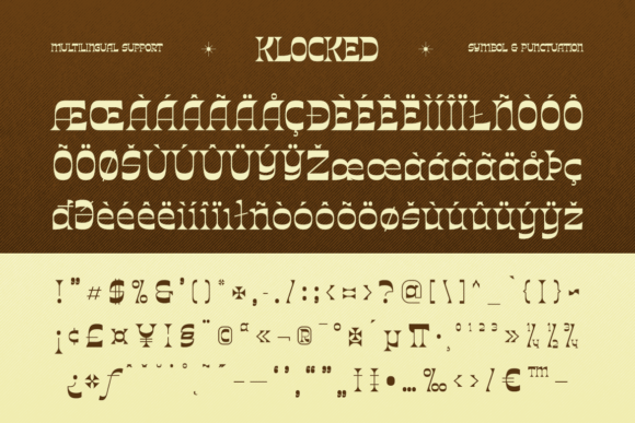Klocked Font PNG with transparent background - Preview 2