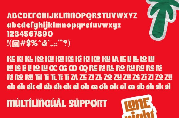 Lune Night Font PNG with transparent background - Preview 5