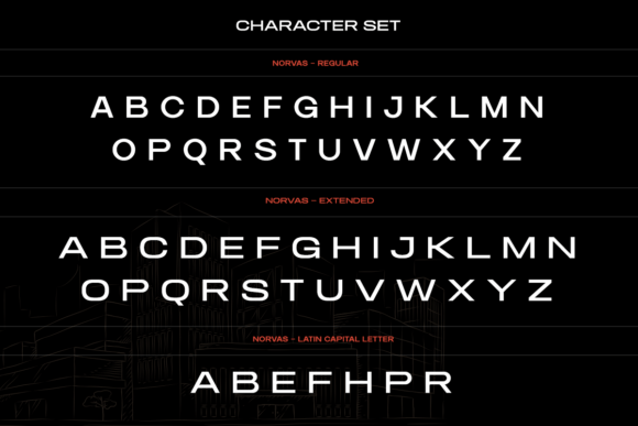 Norvas Font PNG with transparent background - Preview 6