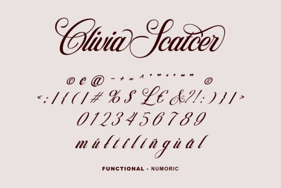 Olivia Scatcer Font Font PNG with transparent background - Preview 3