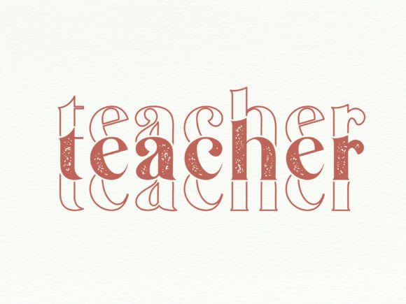 Real Stacked Retro Font PNG with transparent background - Preview 3