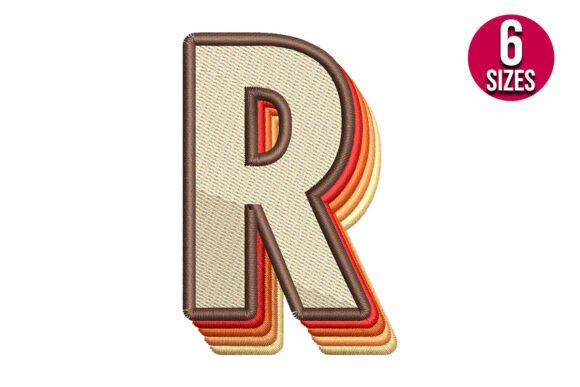 Retro Alphabet Letter R · Creative Fabrica