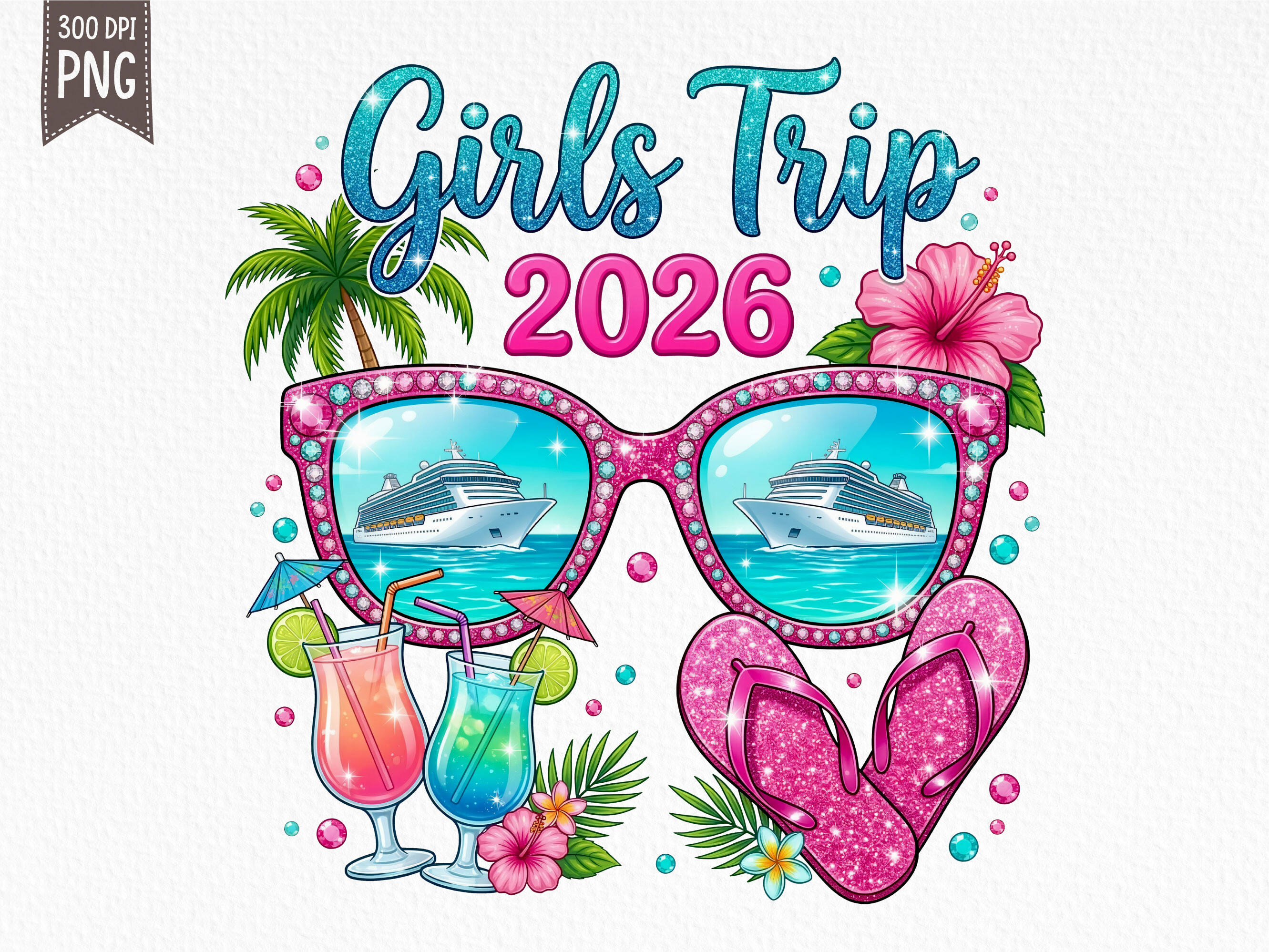Summer Girls Trip 2026 Vacation PNG Graphic by SR Design · Creative Fabrica