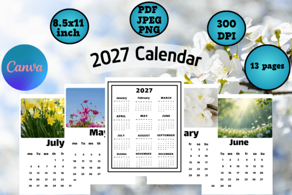 2027 Calendar Templates with Images 2