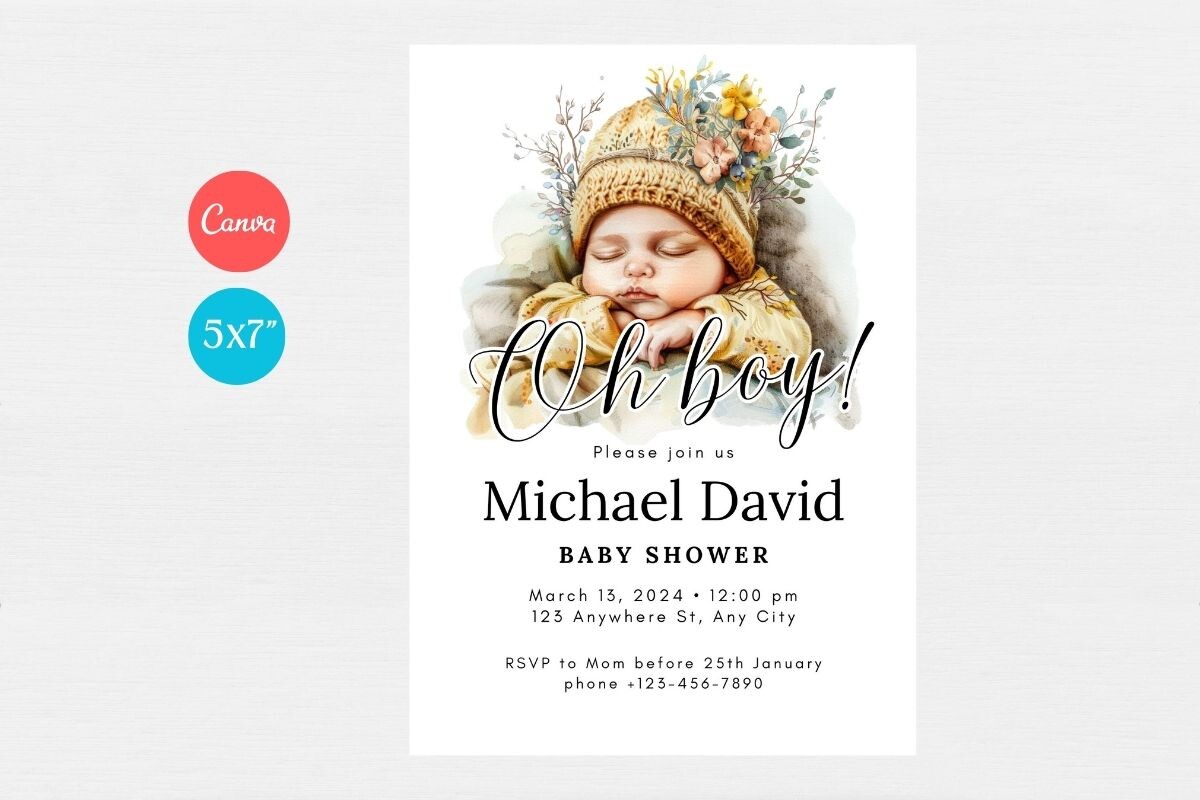 Baby Shower Welcome Sign & Invitation