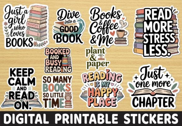 Bookish, Reading Book Quotes Stickers
