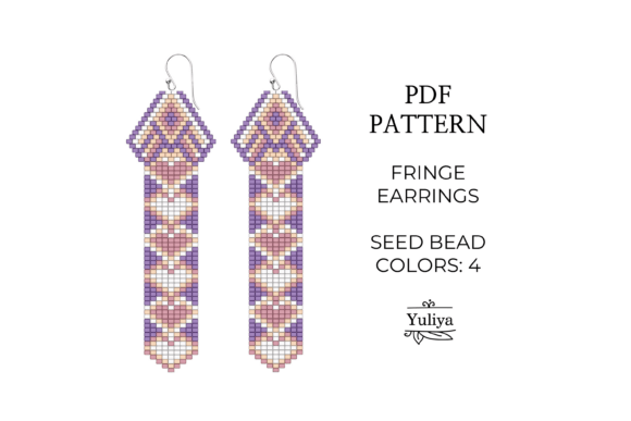 Brick Stitch Fringe Earrings Pattern