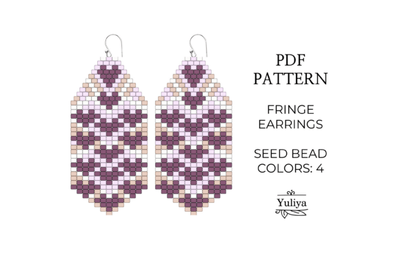 Brick Stitch Fringe Earrings Pattern