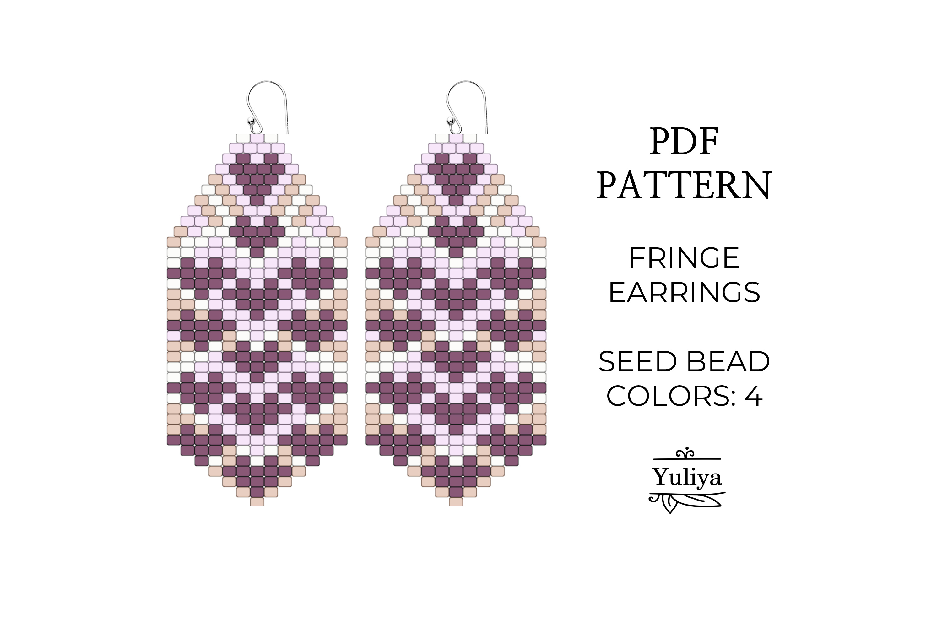 Brick Stitch Fringe Earrings Pattern