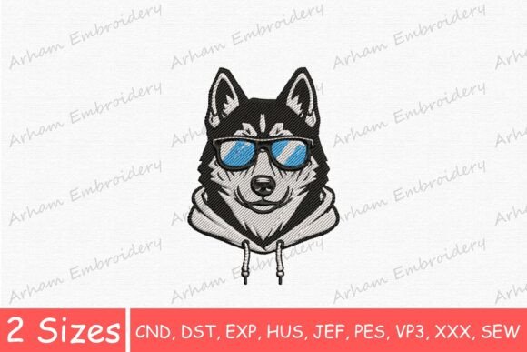 Cool Husky Dog with Sunglasses