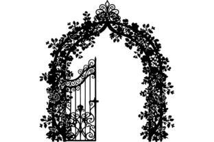 Decorative Floral Gate Arch Graphic by gfxrokey · Creative Fabrica
