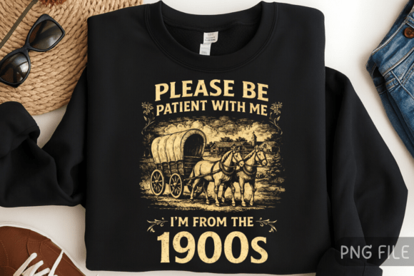 Funny 1900s Humor Retro Shirt Gráfico Designs de Camisetas Por Design Art