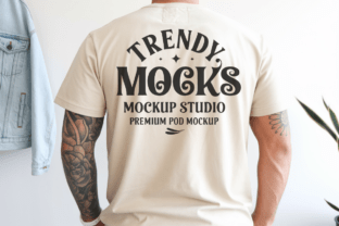 Gildan 5000 Sand Men's T-shirt Mockup Graphic by TrendyMocks · Creative ...