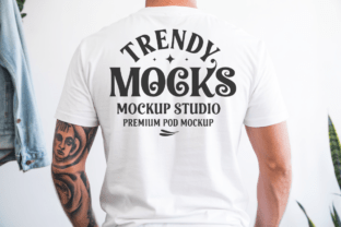 Gildan 5000 White Men's T-shirt Mockup Graphic by TrendyMocks ...