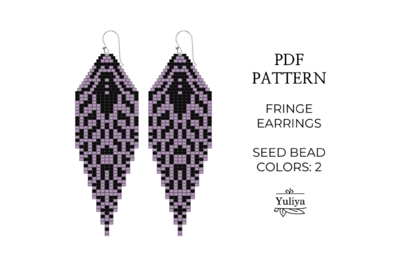 Halloween Fringe Earrings Brick Pattern