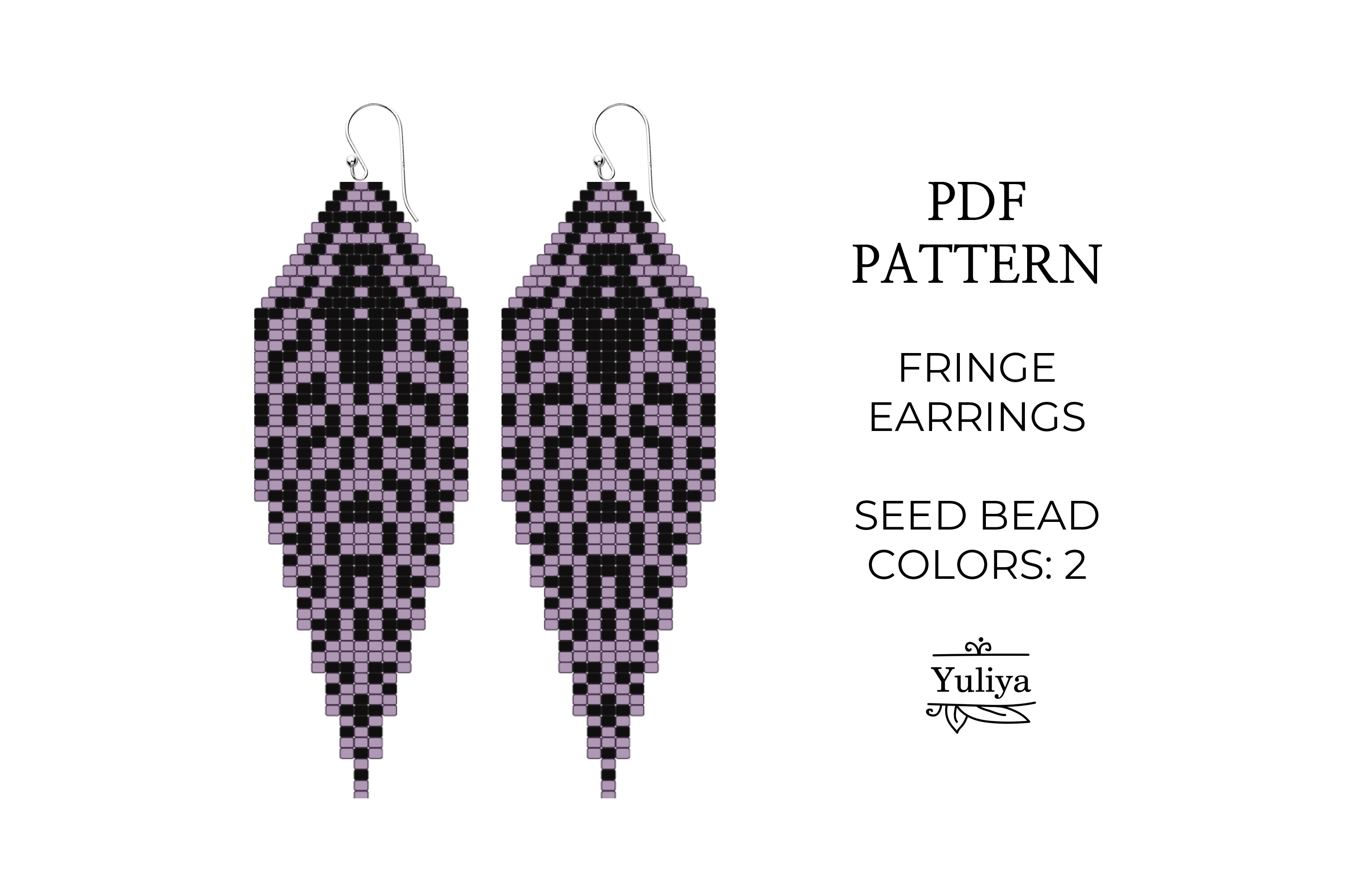 Halloween Fringe Earrings Brick Pattern