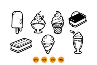 Ice Cream Clipart Collection Graphic by DesignVectx · Creative Fabrica