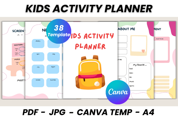 2025 Summer Planner for Kids Canva Graphic by DIGITAL PRINT BOX ...