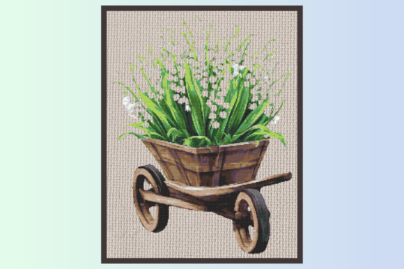 Lily of the Valley Cart Cross Stitch