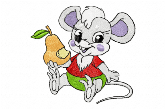Mouse Embroidery Design
