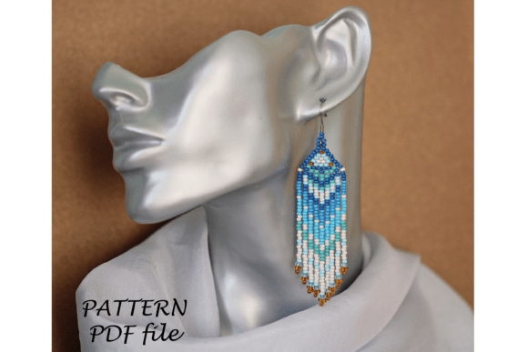 Native Earrings Pattern Brick Stitch