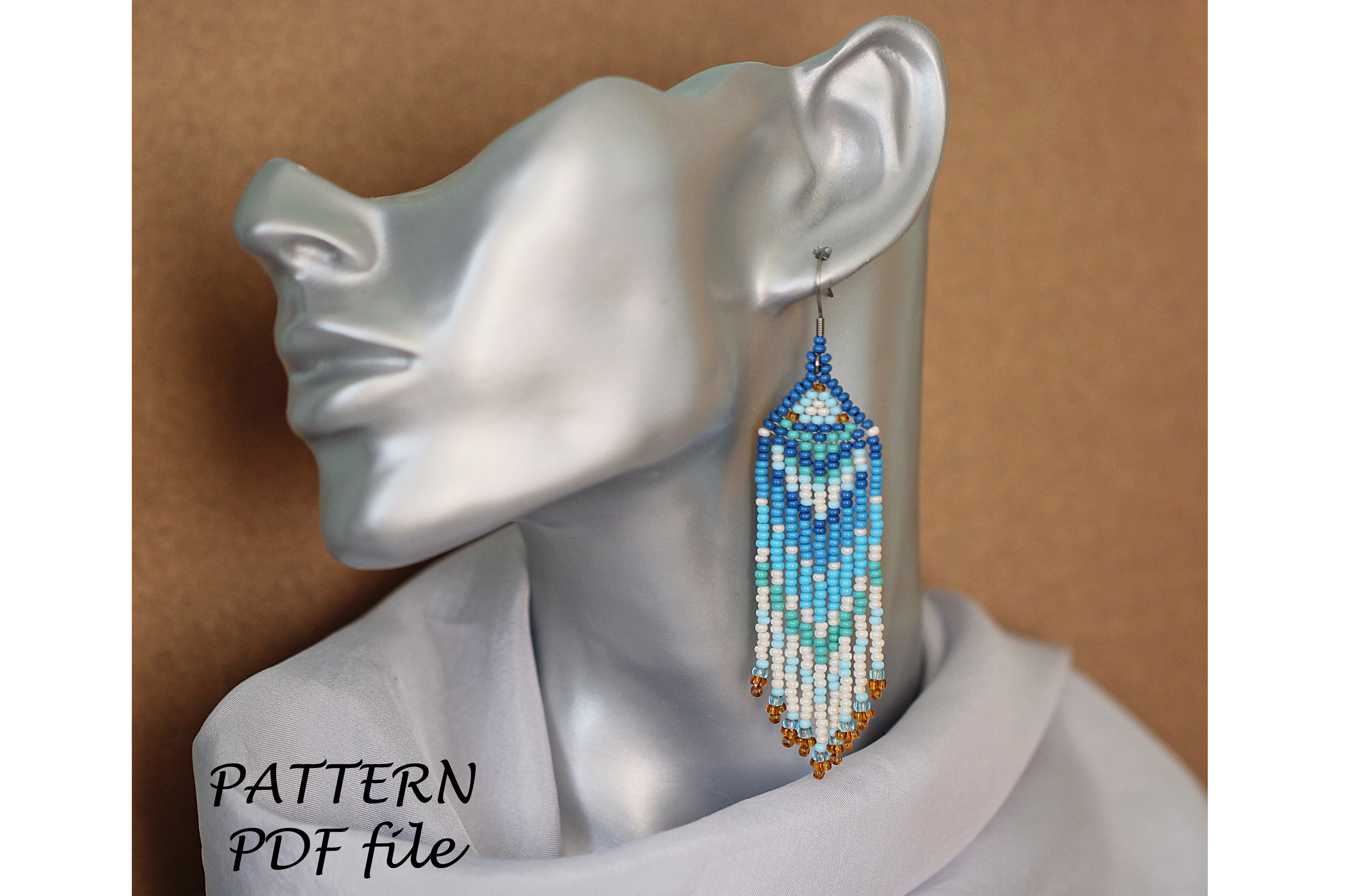 Native Earrings Pattern Brick Stitch