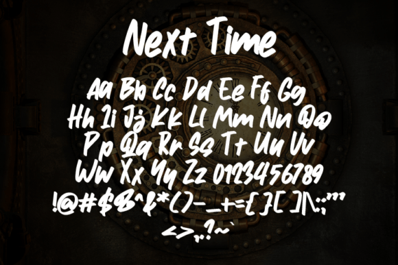 Next Time Font PNG with transparent background - Preview 1